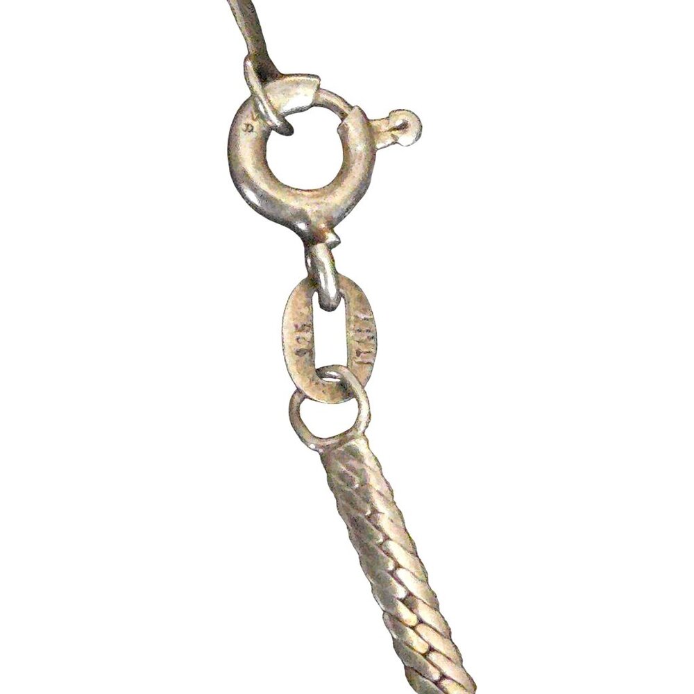 Vintage Sterling Silver Marked 925 Italy Snake Chain Necklace 16"
